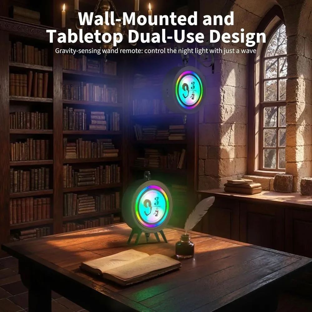 9 3/4 LED Table or Wall Lamp with Wand Remote, Double-Sided RGB Lamp NEW
